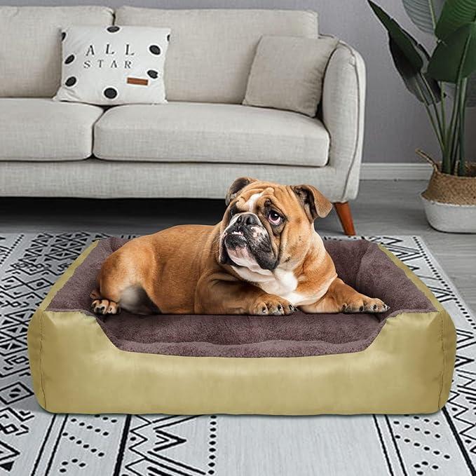 PUPPBUDD Dog Beds for Medium Dogs, Washable Dog Bed Comfortable and Breathable Pet Bed Rectangle Warming Dog Bed for Medium Dogs