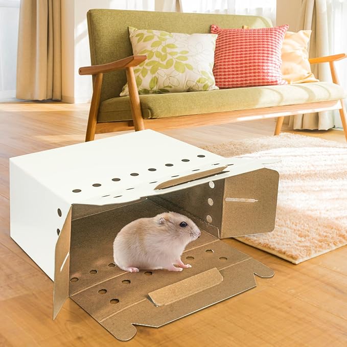 Disposable Cardboard Pet Carrier for Small Animals-12 Pack