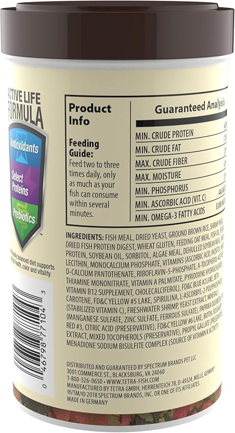 TetraMin Nutritionally Balanced Tropical Flake Food for Tropical Fish, 2.2 oz