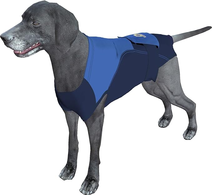 SurgiSnuggly Dog Surgical Recovery Suit for Female and Male Dogs, Spay,Neuter,E Collar Dog Cone Alternative, The Original Dog Recovery Suit for After Surgery Small,Medium and Large Dogs BB XLS