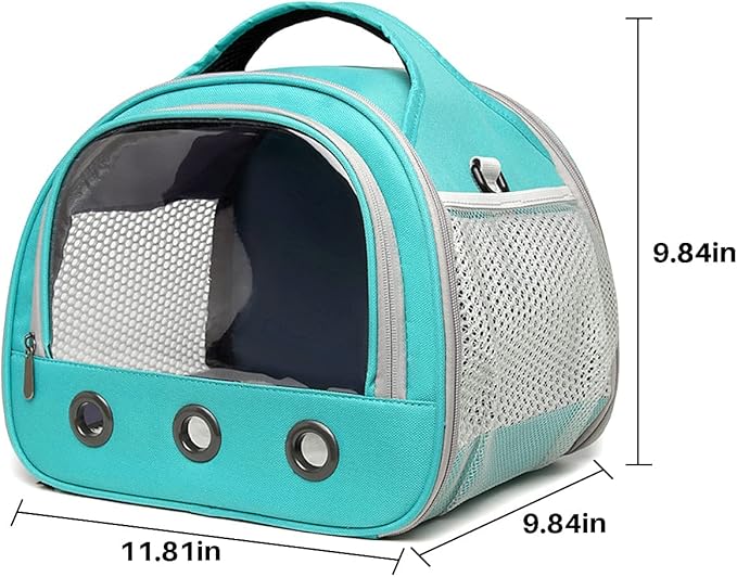 Small Pet Carrier Bag with Mat Guinea Pig Travel Carrier with Strap Portable Breathable Rabbit Carrier Outdoor Pet Bag for Ferret Bunny Hedgehog Guinea Pig(10" L x 10" W x 12" H)