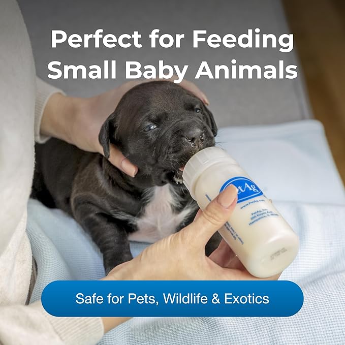 Pet-Ag Nurser Bottle - 4 oz, Pack of 4 - Promotes the Natural Feeding of Liquids - Designed for Larger Animals - Durable & Easy to Clean