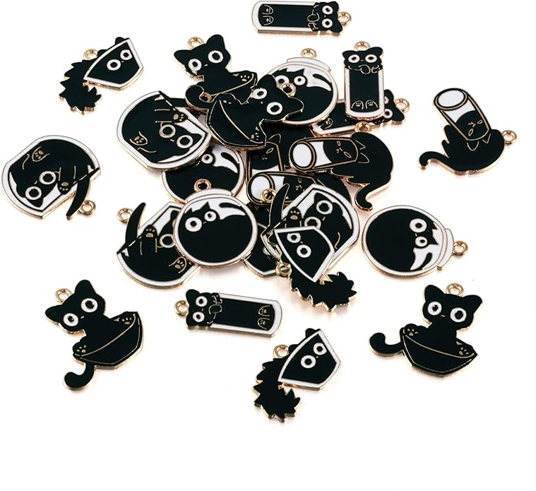 Enamel Animal Theme Charm Flower Cattle Head Cat Butterfly Fox Tortoise Charms Pendants for Earring Necklace Bracelet Keychain Jewelry Craft Making