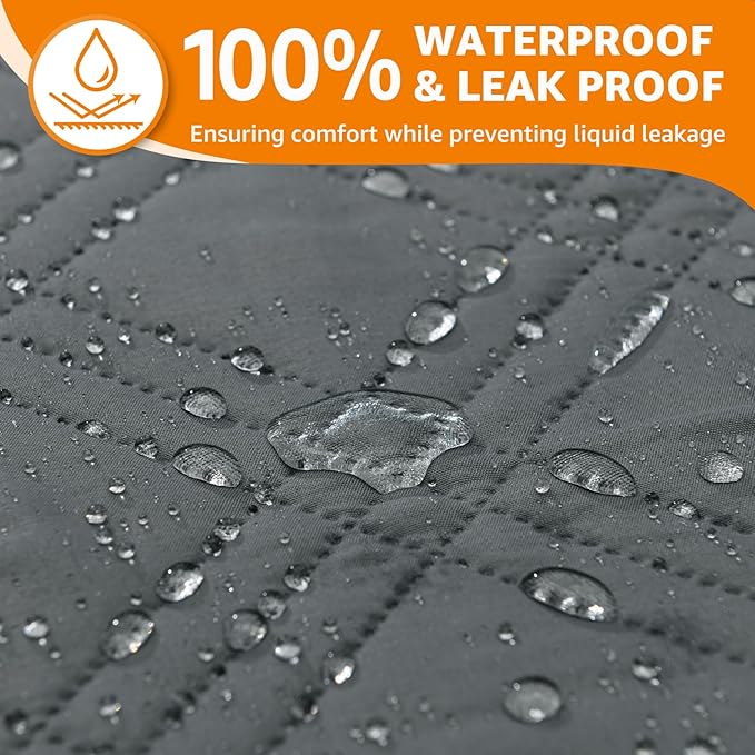 LOOBANI Waterproof Dog Blanket, Anti-Slip Bed Couch Covers for Dogs, 2 Pack Soft Pet Blankets to Protect Furniture Sofa Car for Puppy Cat Kids (82"X102", Dark Grey)