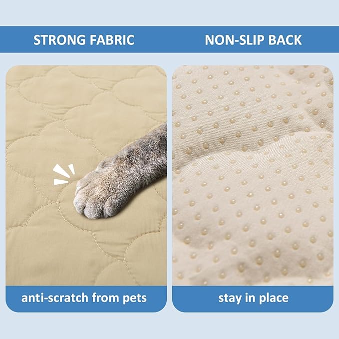 CHHKON Dog Bed Covers Replacement Washable Waterproof Pet Puppy Bed Cover for Dog, Cover Only (Beige,20x15x6 inch)
