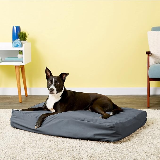 Dog Bed Covers 30L × 20W × 3H Inch Washable Grey Thickened Waterproof Oxford Fabric with Handles and Zipper Reusable Dog Bed Liner for Small to Medium 30-35 Lbs Puppy