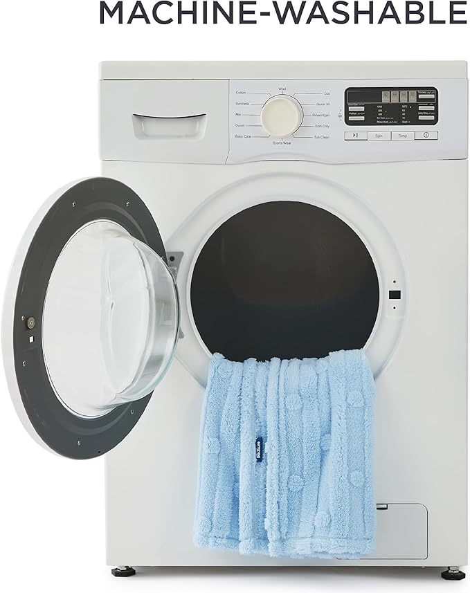 Bedsure Dog Blanket for Medium Dogs Washable - Soft Fluffy Puppy Blanket with Premium 300GSM Coral Fleece, Cozy Calming Cat Blankets for Indoor Cats, Fuzzy Pet Blanket for Kitten Doggy, Blue, 30x40IN