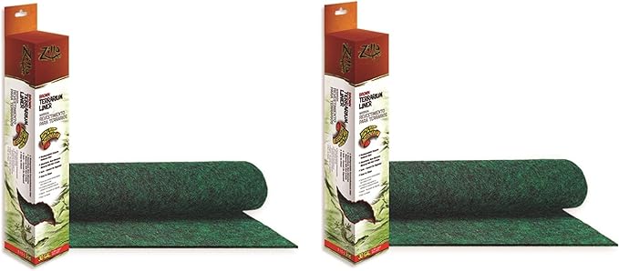 (2 Pack) Zilla Reptile Terrarium Bedding Substrate Liner, Green - 20 Gallon