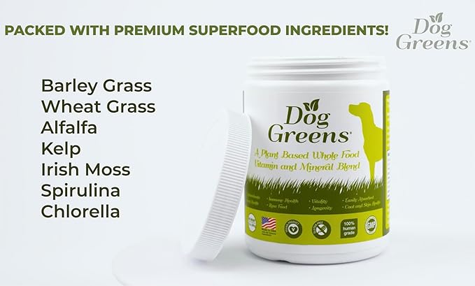 Superfood Rich in Antioxidants, Multivitamins, Minerals, Prebiotics, Skin & Immune Health - Excellent for Seniors, Active Dogs & Puppies