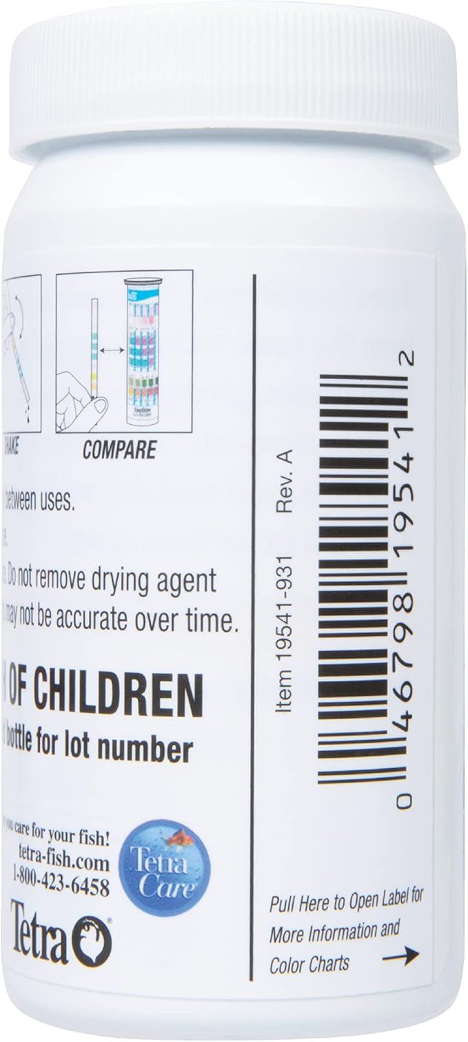 Tetra EasyStrips 100 Count, Ammonia Test Strips For aquariums, Water Testing, Model Number: 19541