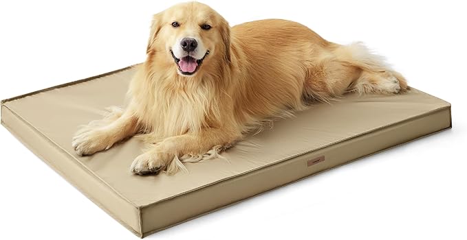 Lesure XL Waterproof Dog Beds - Outdoor Dog Bed Washable with Oxford Fabric Surface, Extra Large Egg Orthopedic Foam Pet Bed with Removable and Durable Cover, Machine Washable