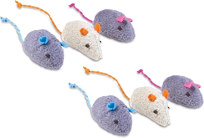 SmartyKat Skitter Critters Cat Toy Catnip Mice, 6-Pack