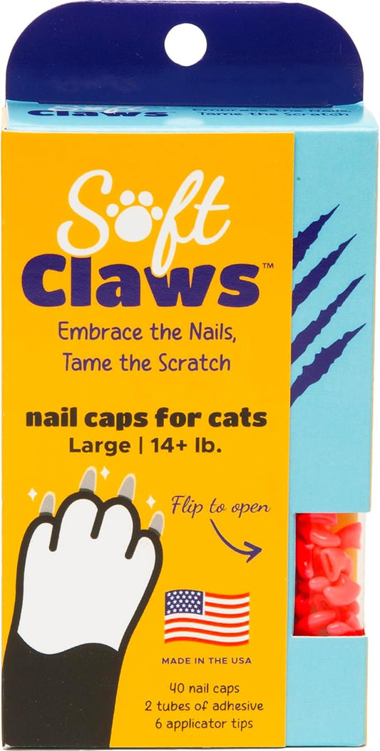 Soft Claws Safe Scratch-Free Solution for Cats - CLS (Cleat Lock System), Size: Large, Color: Pink