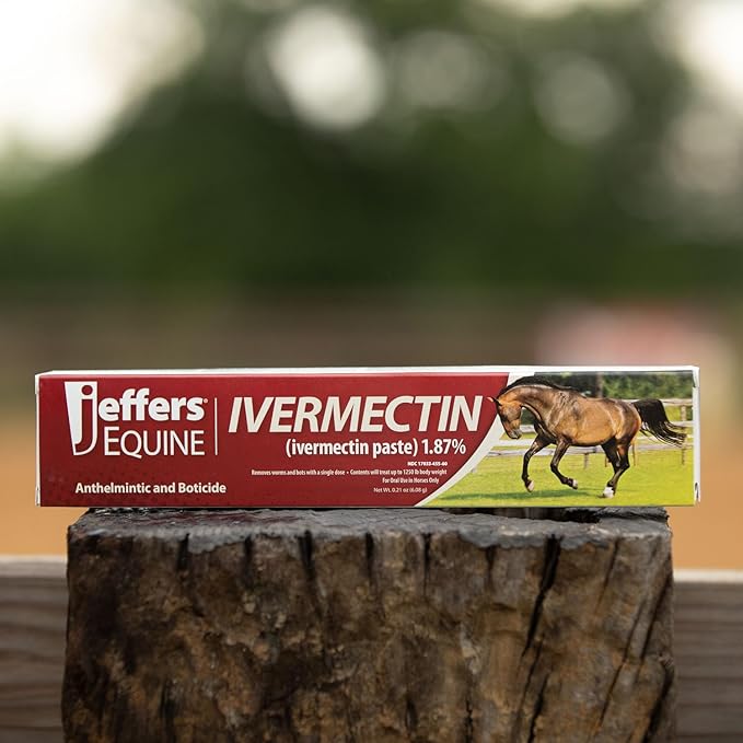 Jeffers Ivermectin Horse Dewormer | 3 Doses | Gel Dewormer for Horses