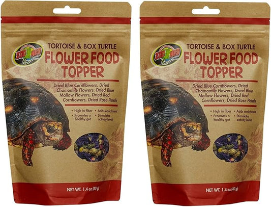 Zoo Med Tortoise & Box Turtle Flower Food Topper 1.4 oz - Pack of 22