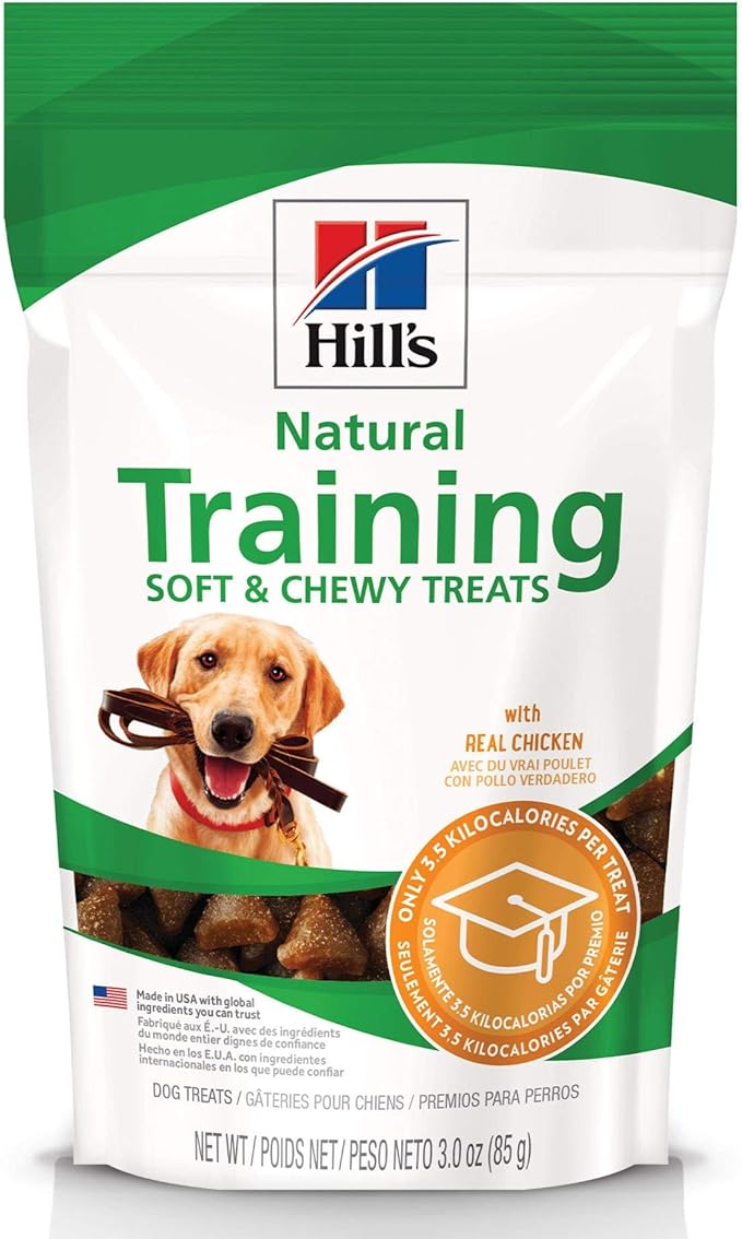 Hill's Natural Training Soft & Chewy Treats, All Life Stages, Great Taste, Dog Treats, Chicken, 3 oz Bag