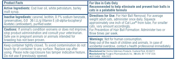 CatLax for Hairball Elimination and Prevention in Cats, 2 oz