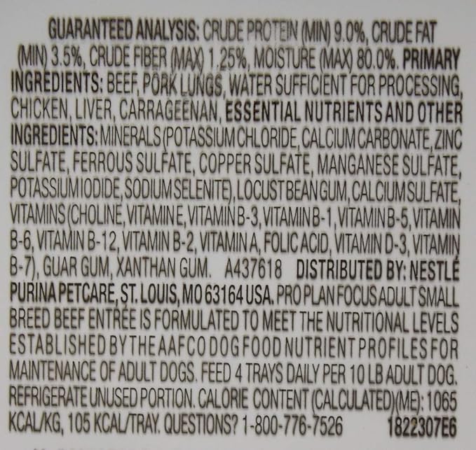 Purina Pro Plan Small Breed Grain Free Wet Dog Food - 3 Flavor Variety 6 Can Bundle, (2) Each: Beef, Turkey, Chicken (3.5oz) Plus Squeaker Toy