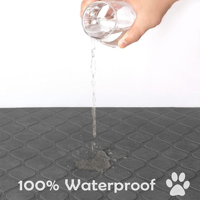 fuguitex Waterproof Dog Blanket Bed Cover Dog Crystal Velvet Moroccan Fuzzy Cozy Plush Pet Blanket Throw Blanket for Couch Sofa(40 * 60 inch, Dark grey+Grey)