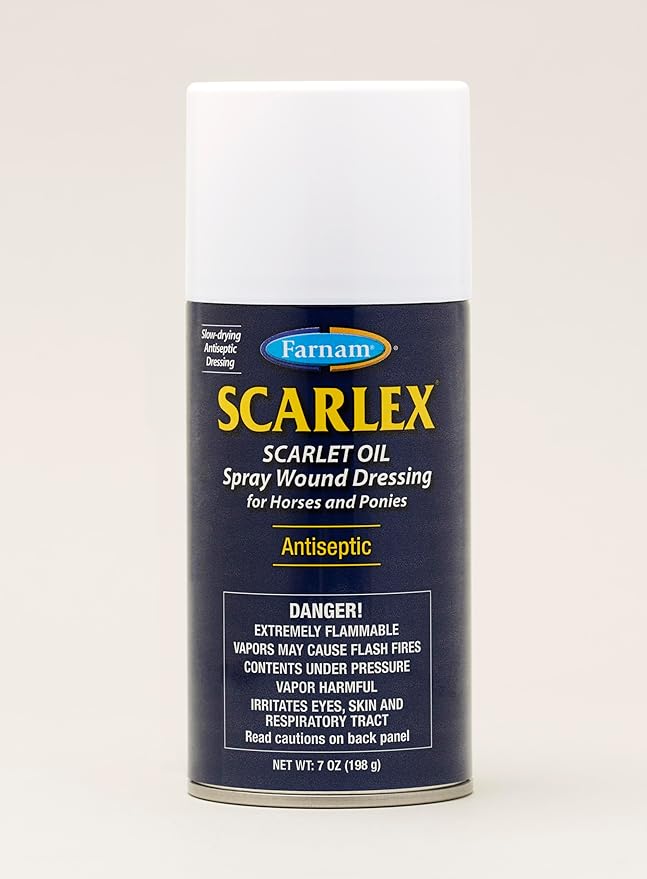 Farnam Scarlex Scarlet Oil Spray Wound Dressing for Horses and Ponies 7 Ounces