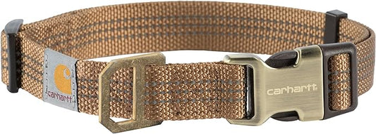 Carhartt Dog Collar Brown/Brushed Brass Large