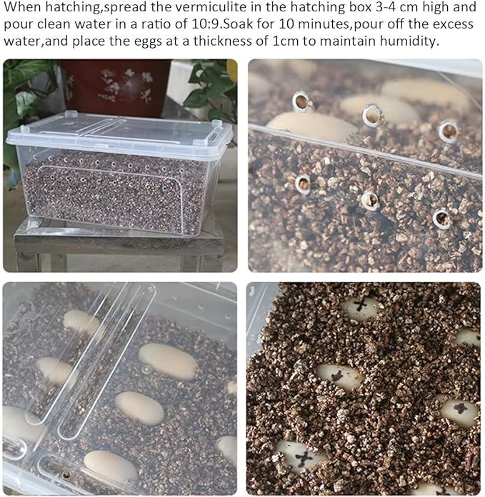 Hamiledyi Reptile Substrate Vermiculite Bedding Snake Hibernant moisturizing Soil Terrarium Bedding for Snake Tortoise Lizard Hatching Eggs(4.2Quart/4L)