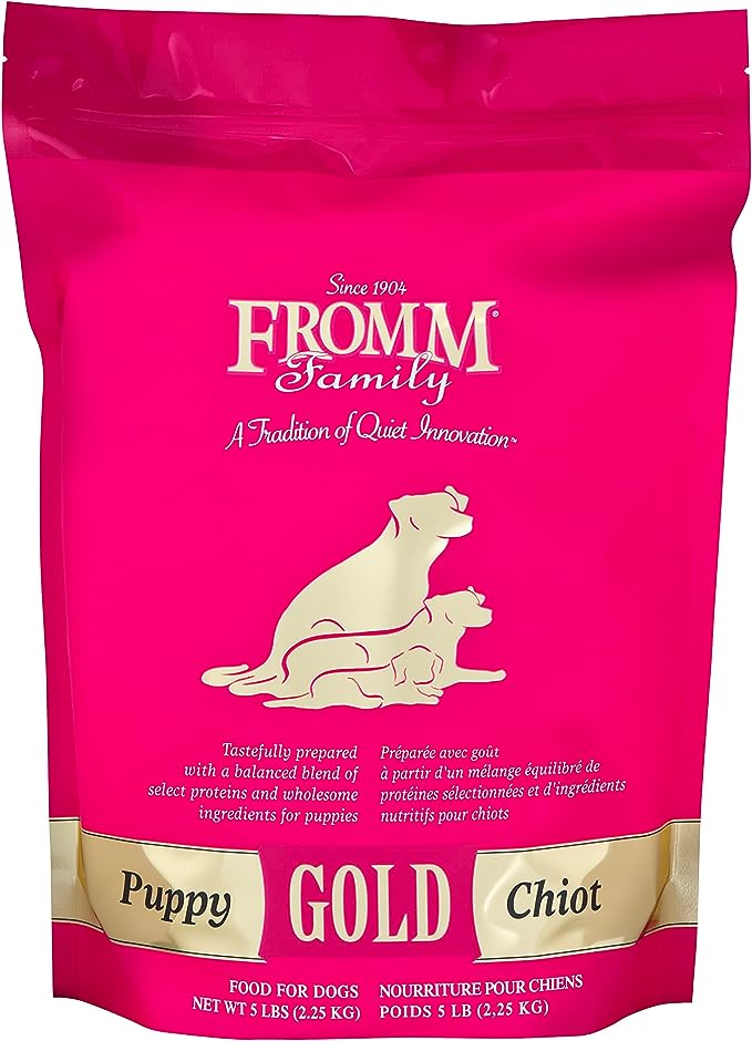 Fromm Puppy Gold Premium Dry Dog Food - Dry Puppy Food for Medium & Small Breeds - Chicken Recipe - 5 lb