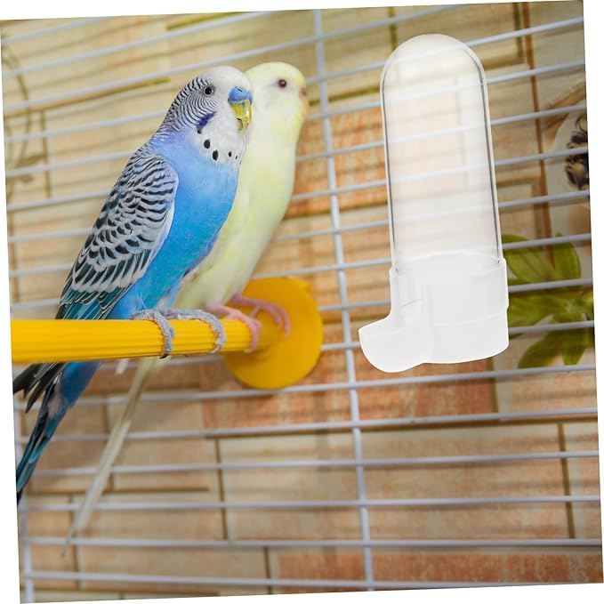 GANAZONO 2pcs Bird Drinker Plastic Water Pitcher Pet Water Bottle Clear Plastic Tray Parrot Water Dispenser Bird Water Feeder for Cage Automatic Bird Cage Supply Bird Food Case Bird Feeder