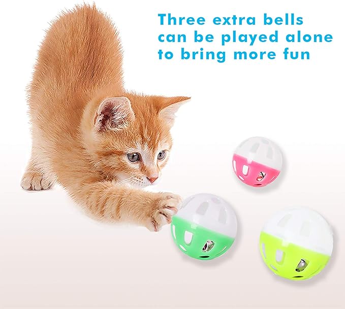 UPSKY Cat Toy Roller 3-Level Turntable Cat Toy Balls with Six Colorful Balls Interactive Kitten Fun Mental Physical Exercise Puzzle Toys.