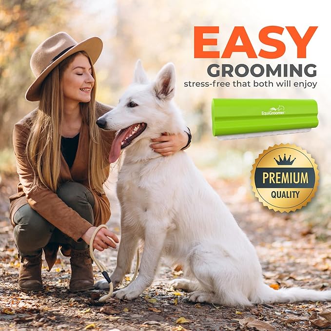 EasyGroomer Deshedding Brush for Dogs Cats | Lime Green | Undercoat Tool for Large and Small Pets | Comb Removes Loose Dirt, Hair and Fur | Perfect Clean for Short and Long Hair Grooming Shedding