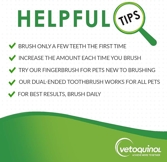 Vetoquinol Enzadent Enzymatic Toothpaste for Cats & Dogs – 3.2 oz, Poultry Flavor – Triple Enzyme Formula for Healthy Teeth & Gums – Oral Dental Care: Removes Plaque, Polishes Teeth & Freshens Breath