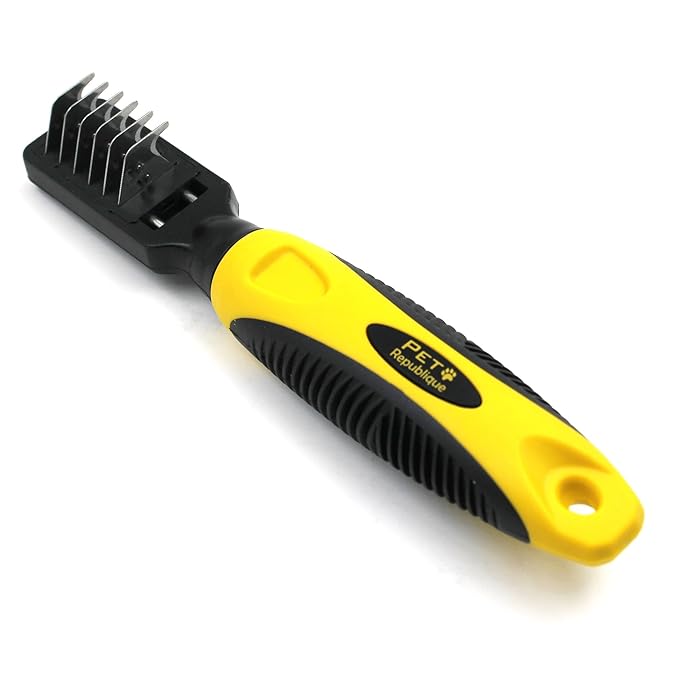 Dematting Tool for Dogs – Matt Splitters for Dogs, Cats, Rabbits, Long Haired Breed Pets – Effective Mat Remover, De-Matting Comb, or Dematter - Rake Super-Sharp Teeth Design