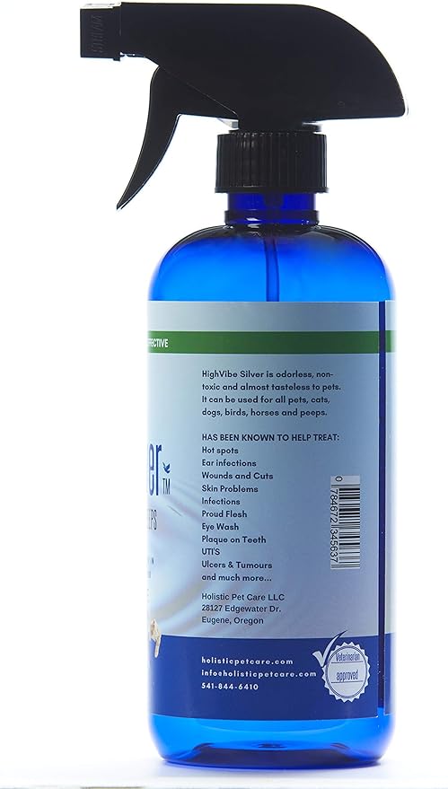 Colloidal Silver for Pets -16 Oz- 20 PPM Wound/Skin/Hot Spot Spray for Dogs, Cats, Birds, Horses/All Pets & Peeps