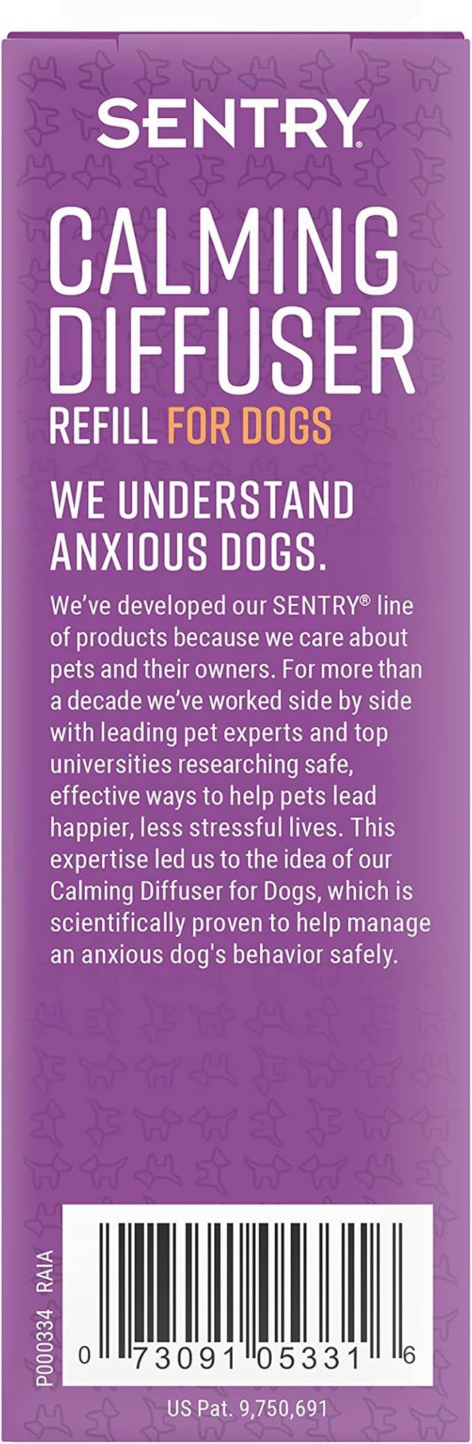 Sentry Calming Diffuser Refill for Dogs, Reduces Barking, Chewing, Anxiousness, and Other Stress-Induced Behaviors, 30-Day Release