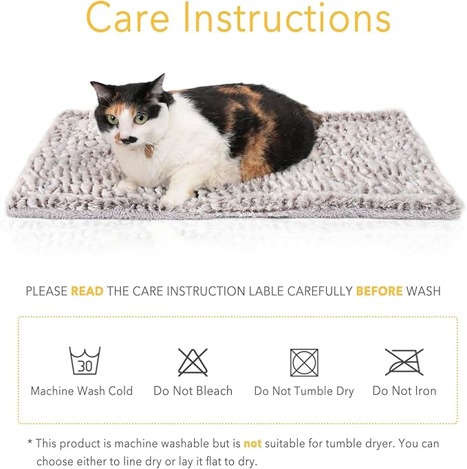 Self Heating Cat Pad Self Warming Cat Bed 27.5" x 18.5" Thermal Cat Mat Extra Warm Pet Mat for Outdoor and Indoor Large Kittens Small Puppy Pets