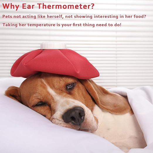 Cat and Dog Ear Temperature Monitor, Pet Only Thermometer, Dogs or Cats Ear Temperature Monitor with Warranty, Dog and Cat Ear Care Supply, Take Pet Temperature Tool.