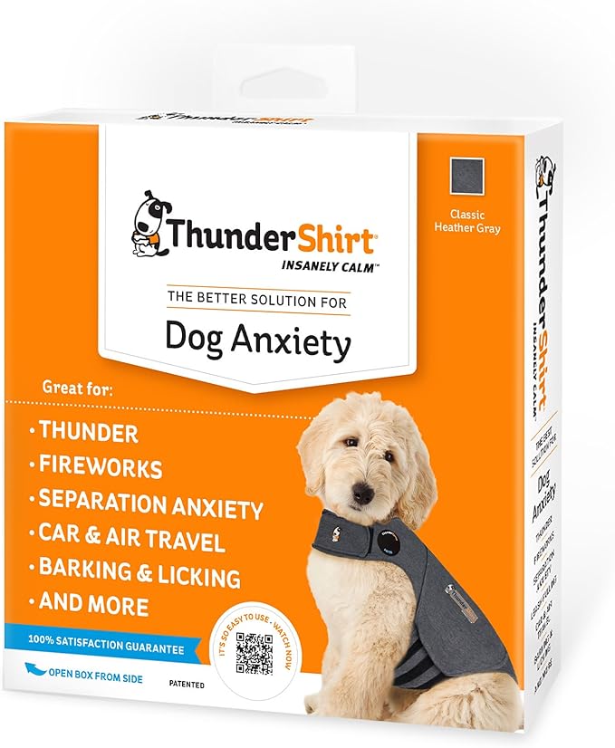 ThunderShirt for Dogs, XX Small, Heather Gray Classic - Dog Anxiety Relief Calming Vest