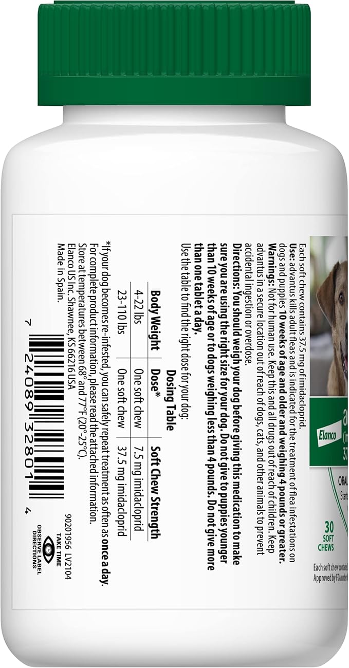Dog Advantus Chewable Flea Treatment for Dogs 23 - 110 lbs. | 30 ct.