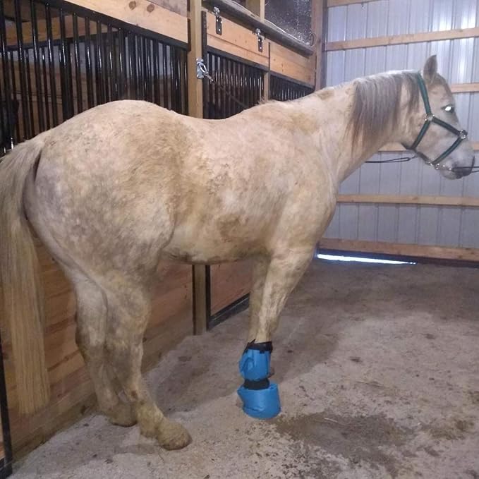 Easy Use Hoof Soaking Boot for Horse Soaker Bag Equine Soaking Boot Hooves Care Treatment Bucket Soaker Sack with EVA Pad and 2 Elastic Bands