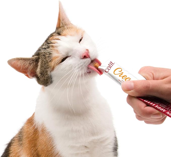 Catit Creamy Lickable Cat Treat, Healthy Cat Treat, Salmon, 30 Pack