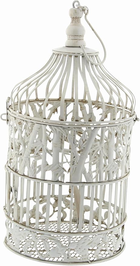 Deco 79 82677 Birdcage, 15", 18"H, White