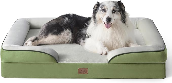 Bedsure Orthopedic Dog Bed for Extra Large Dogs - XL Washable Dog Sofa Beds Large, Supportive Foam Pet Couch Bed with Removable Washable Cover, Waterproof Lining and Nonskid Bottom, Turquoise