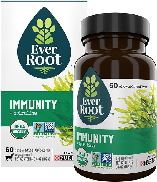 Dog Supplements Powered by Purina Immunity Chewable Tablet with Spirulina and Antioxidants - 3.6 oz. Canister