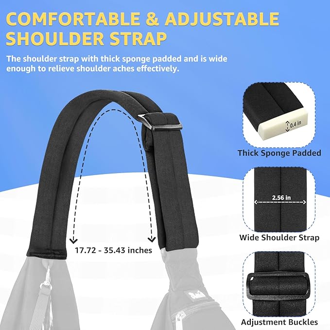 SlowTon Dog Carrier Sling - Thick Padded Adjustable Shoulder Strap Dog Carriers for Small Dogs, Puppy Carrier Purse for Pet Cat with Front Zipper Pocket Safety Belt Machine Washable (Black Knitted, S)