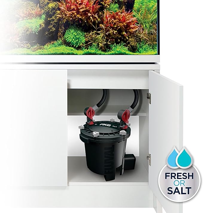 Fluval FX2 High Performance Canister Aquarium Filter - Multi-Stage Filtration, Built-in Powered Water Change System, and Basket-in-Basket Tray Design