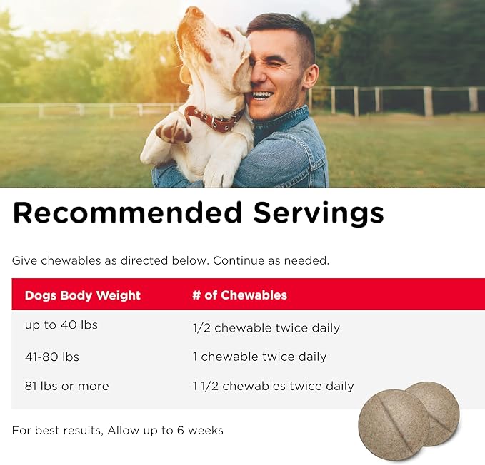 Nutri-Vet Advanced Strength Hip & Joint Chewable Dog Supplements | Formulated with Glucosamine & Chondroitin to Support Dog Cartilage & Mobility | 150 Tablets,RED