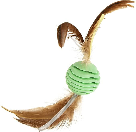 Petlinks Rowdy Roller Dental Chew Ball Cat Toy - Green, One Size