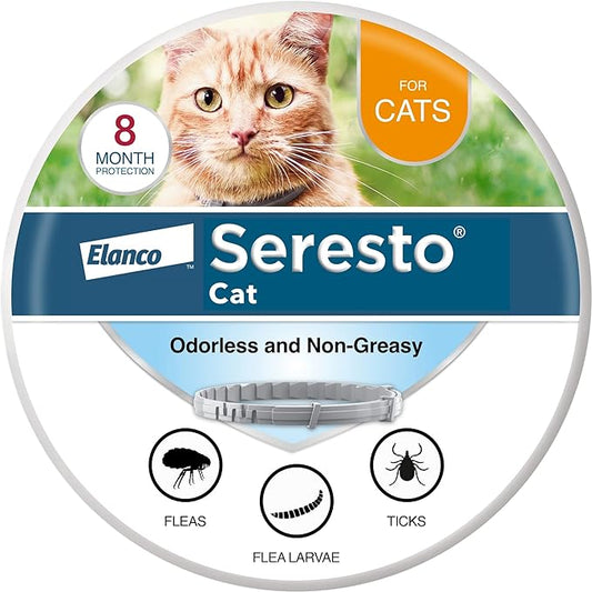 Seresto Cat Vet-Recommended Flea & Tick Treatment & Prevention Collar for Cats | 8 Months Protection