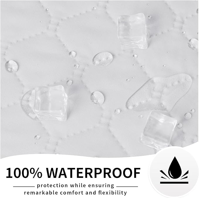 Easy-Going 100% Waterproof Dog Bed Cover Reversible Leak Proof Couch Cover Washable Sofa Cover Furniture Protector Blanket for Pets Kids Children Dog Cat (96x90 Inch, White/White)