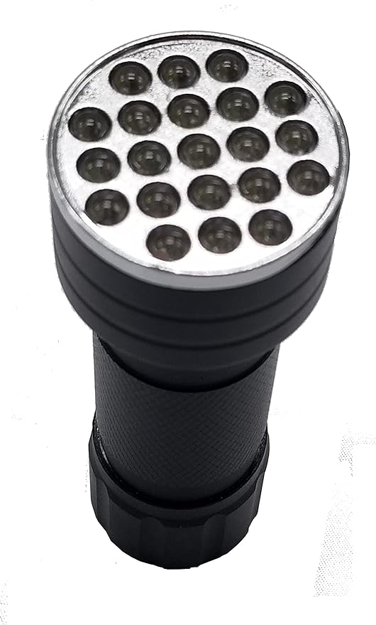 UV Flashlight 21 LED Ultraviolet for Dog Cat Urine, Dry Stains, Bed Bug Detector, Odor Eliminator